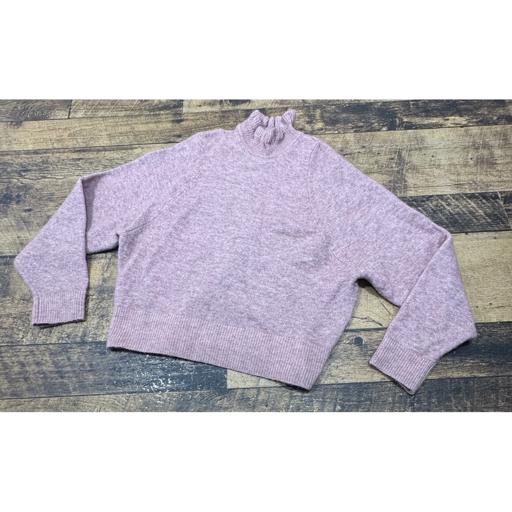 Alpaca/wool blend oversized sweater Turtleneck womens S Pink Scotch & Soda